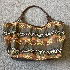 Chateau Earth-tone Patterned Tote Bag